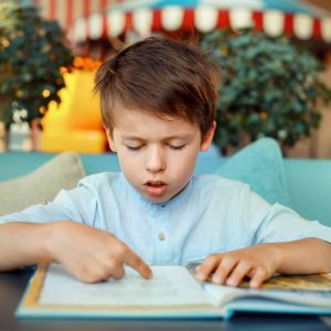 Child struggling to read